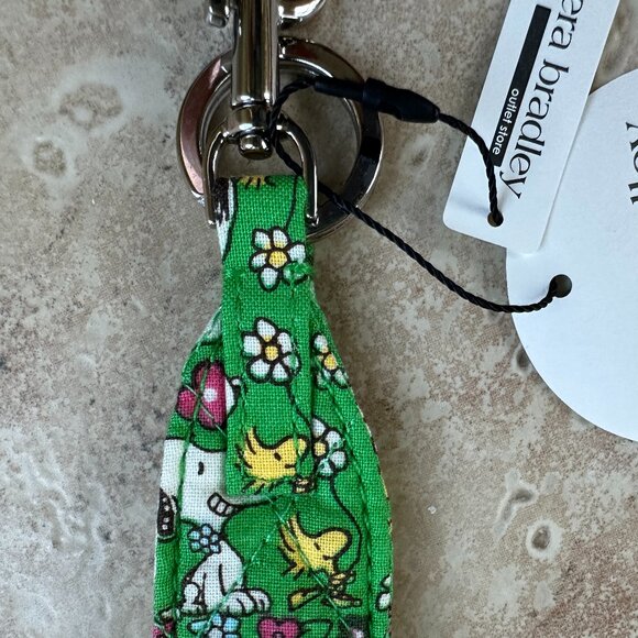 VERA BRADLEY PEANUTS WIDE WRISTLET STRAP KEYRING:NWT  SNOOPY'S MEADOW - Picture 6 of 13